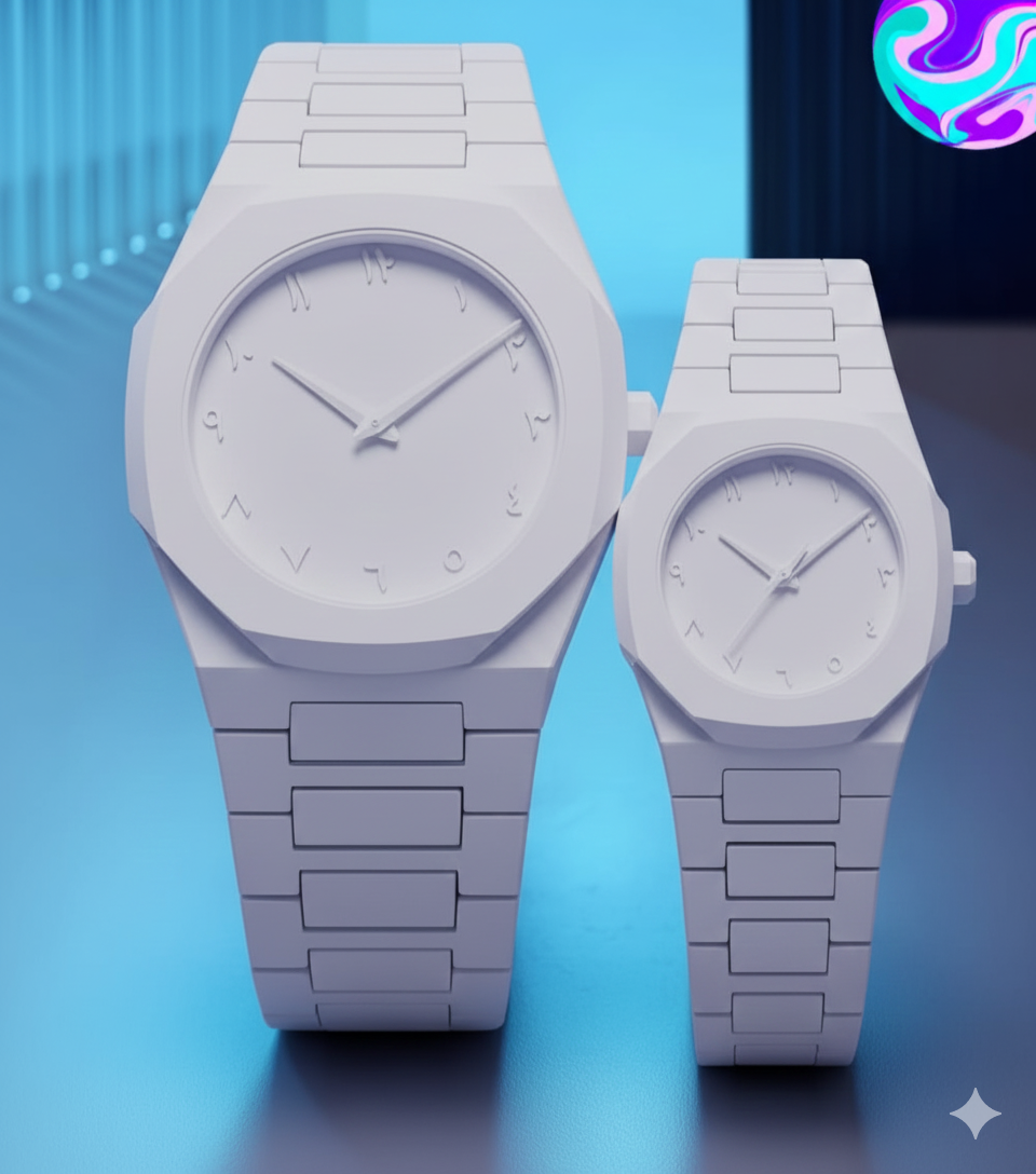 Black And White Aura Couple Watch || Without Box ||